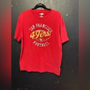 NFL Team Apparel 49ers Red Short Sleeve Shirt Size Large